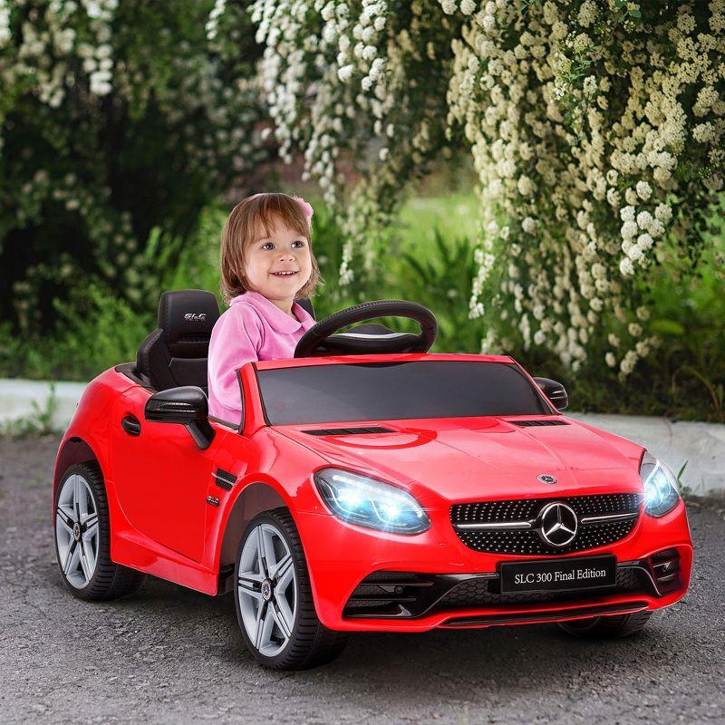 Aosom 12V Electric Car for Kids Ride On Toy Battery Powered Toddler Electric Vehicles Big Wheels for Girls to Drive