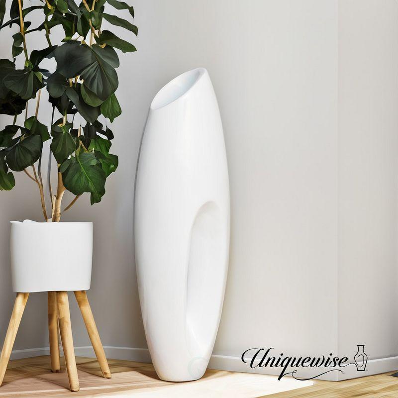 Uniquewise Tall Floor Vase, Modern White Large Floor Vase, 40-inch Vase, Decorative Lightweight Vase, Home Decor, Large