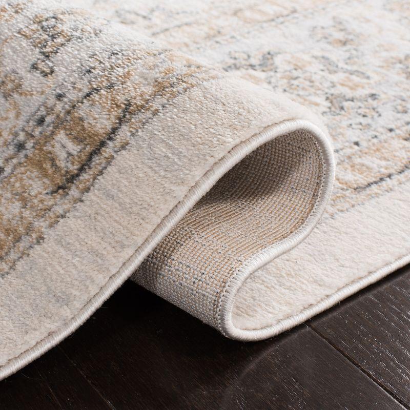 Isabella ISA916 Power Loomed Area Rug - Cream/Beige - 8' Round - Safavieh