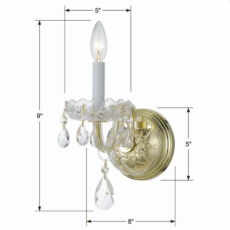 Crystorama Lighting Traditional Crystal 1 - Light Sconce in  Polished Brass