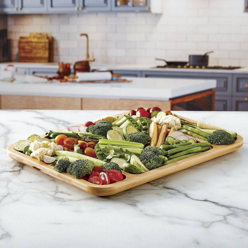 Farberware Farberware Build-A-Board 11 x 14 in. Bamboo Charcuterie Board With Locking Lid