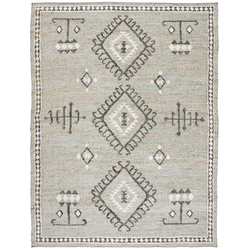 Kilim KLM762 Flat Weave Area Rug - Blue/Black - 9'x12' - Safavieh