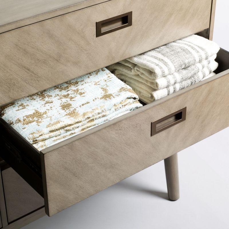 Donald 6 Drawer Mid-Centry Dresser - SFV2110 - Light Grey - Safavieh Couture