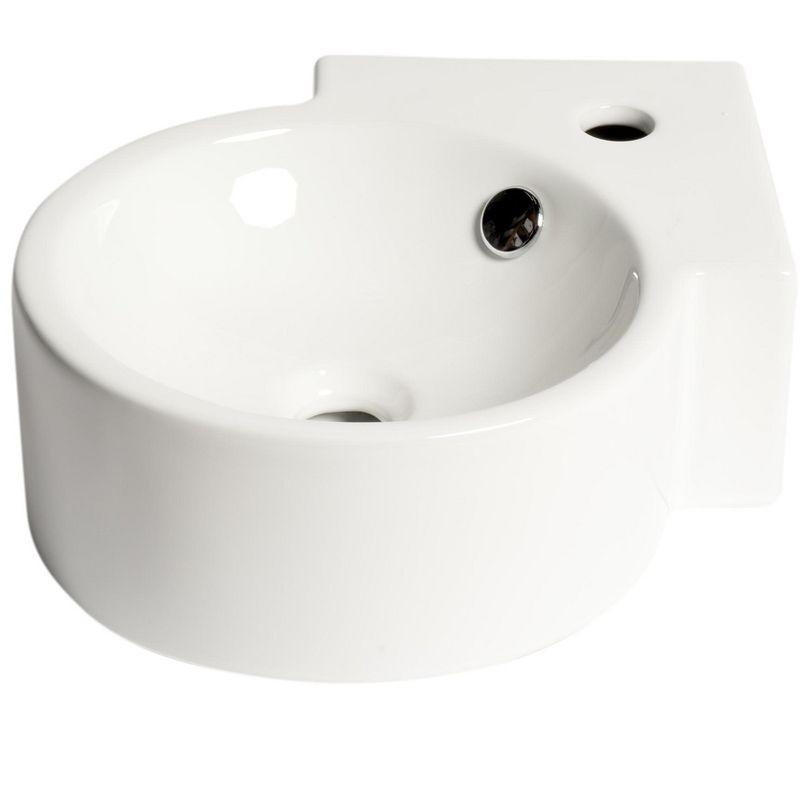 Alfi Brand ABC121 Alfi Brand 12'' White No Oval Bathroom Sink with Overflow