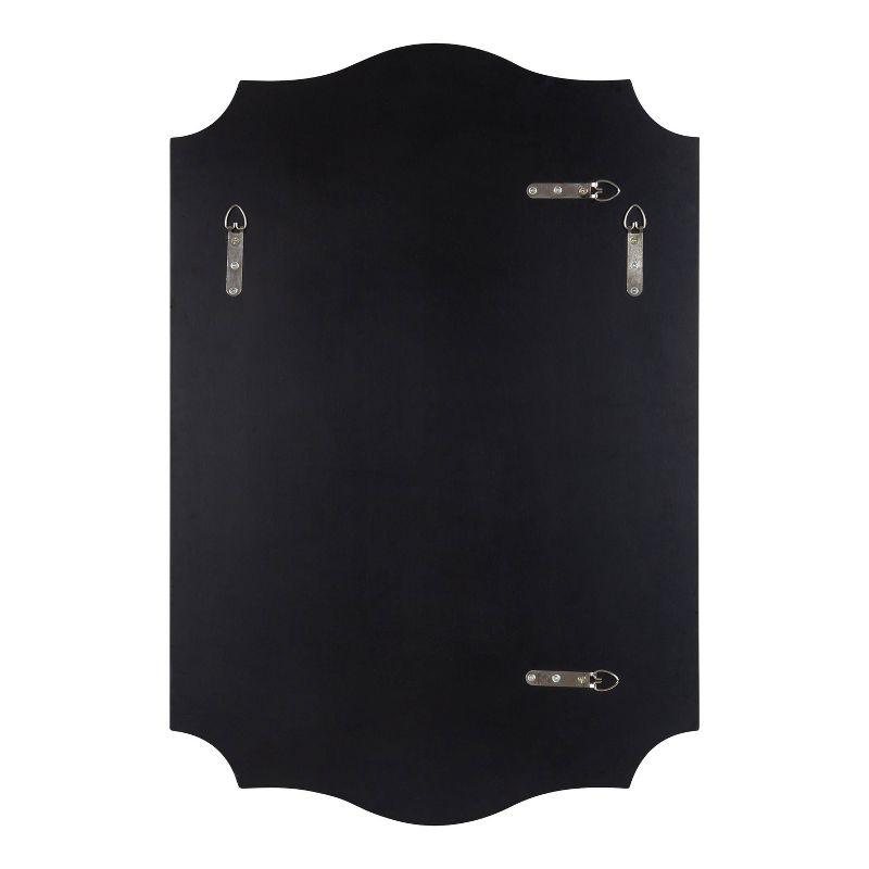 20" x 30" Hollyn Decorative Framed Wall Mirror Black - Kate & Laurel All Things Decor: Scalloped Edge, V-Groove, Hangs Both Ways