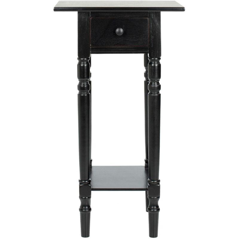 Sabrina End Table - AMH5704B - Distressed Black - Safavieh Couture