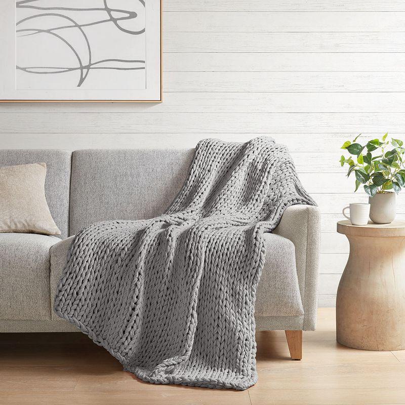 Kelly Clarkson Home Madison Hand Made Chunky Double Knit Throw Blanket