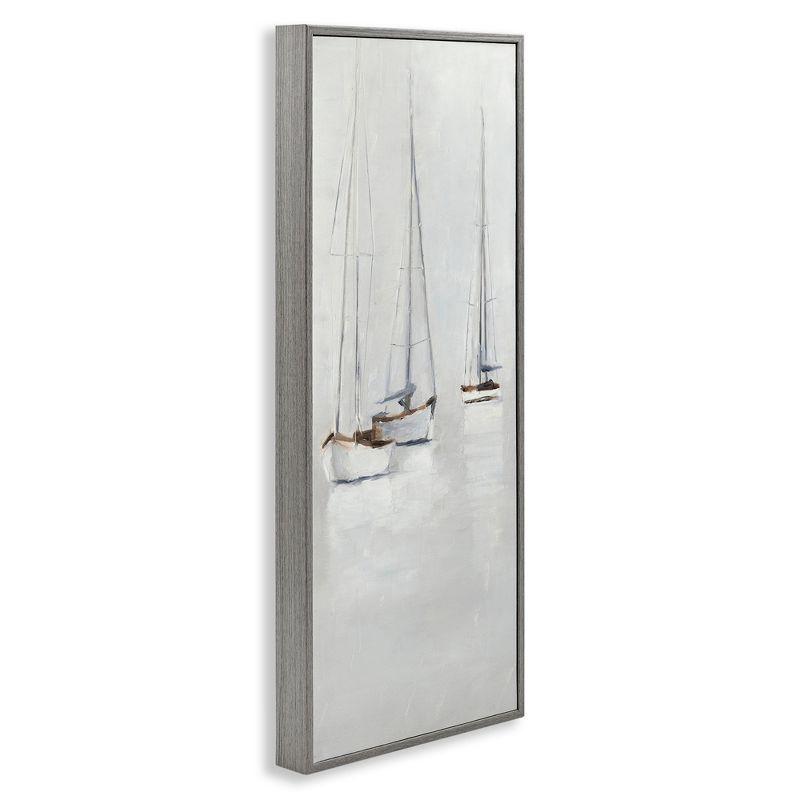 Stupell Industries Grey Sailboats Trio, 13" x 30"