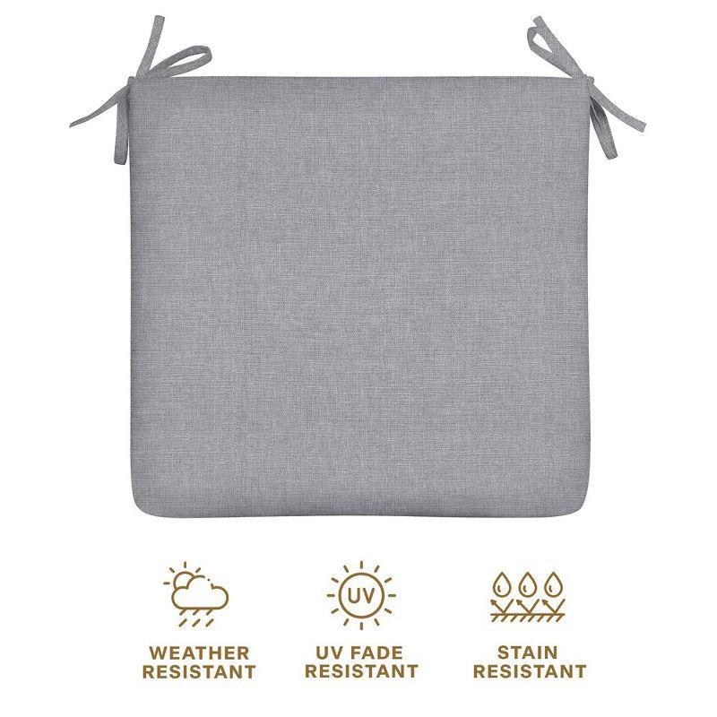 Honeycomb Outdoor Universal Seat Cushion (2-Pack) - Textured Solid Platinum Grey