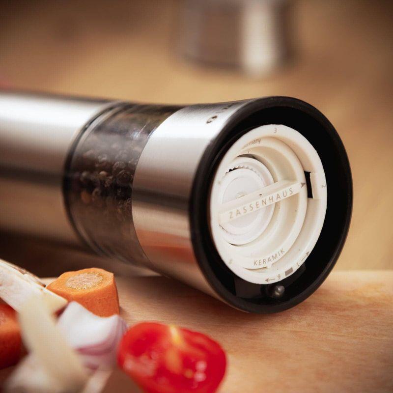 Frieling Zassenhaus Gera Stainless Steel/Acrylic Electric Salt Mill