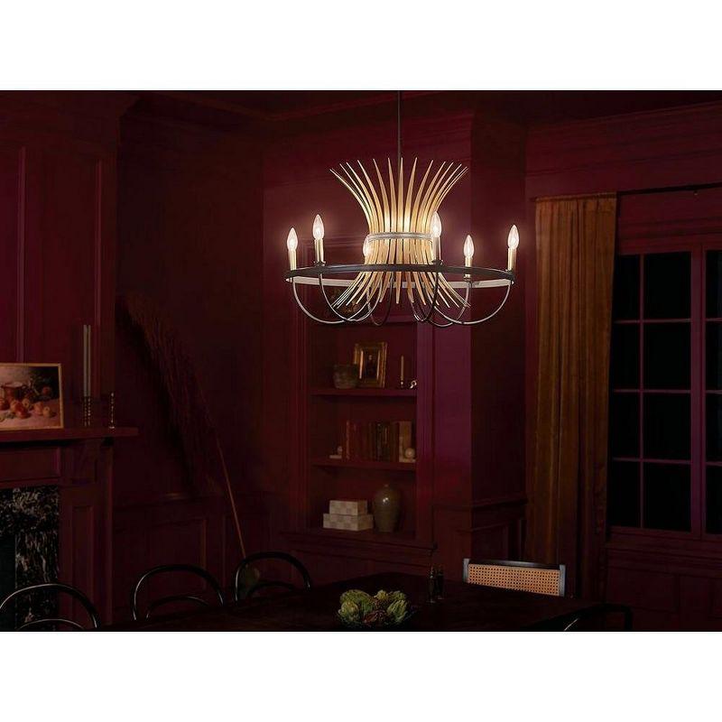 6 - Light Dimmable Drum Chandelier