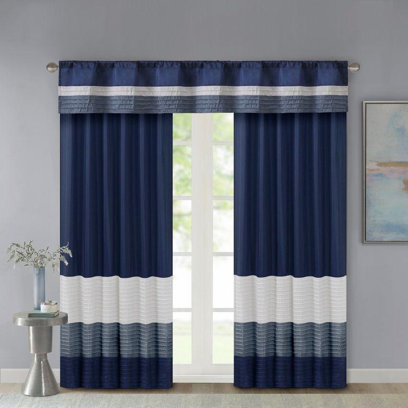 Madison Park Amherst Polyoni Pintuck Window Valance