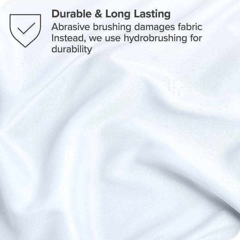 Oversized King White Microfiber Duvet Cover Set