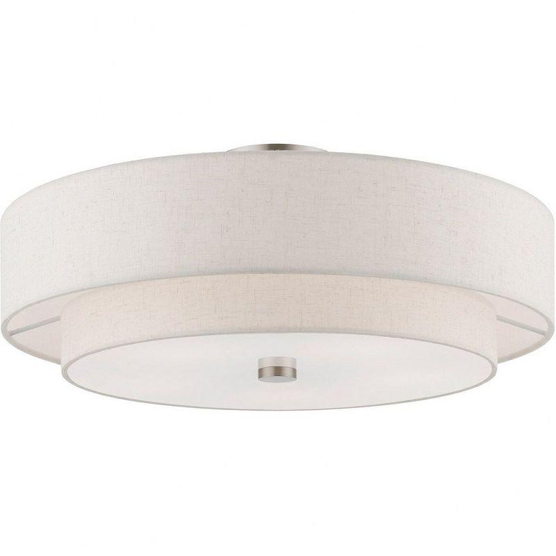 Livex Lighting Meridian 5 - Light Semi-Flush Mount in  Brushed Nickel