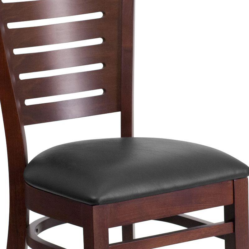 Black and Brown Wood Slat Back Side Chair