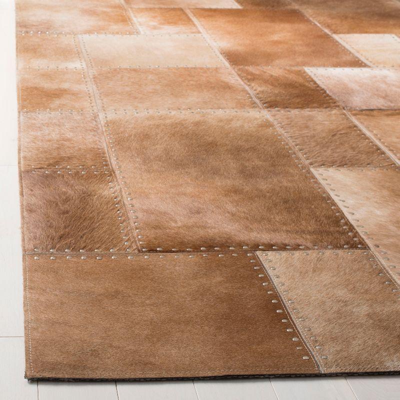 Studio Flatweave Leather Geometric Rug