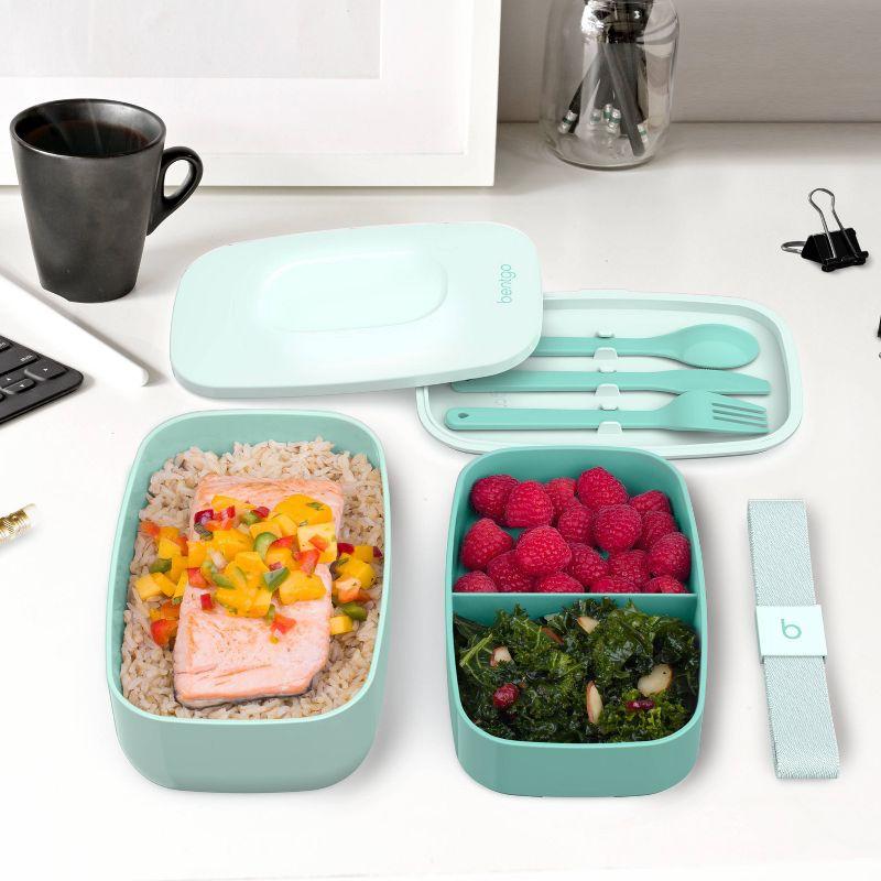 Bentgo Classic All-in-One Stackable Lunch Box Container with Built in Flatware