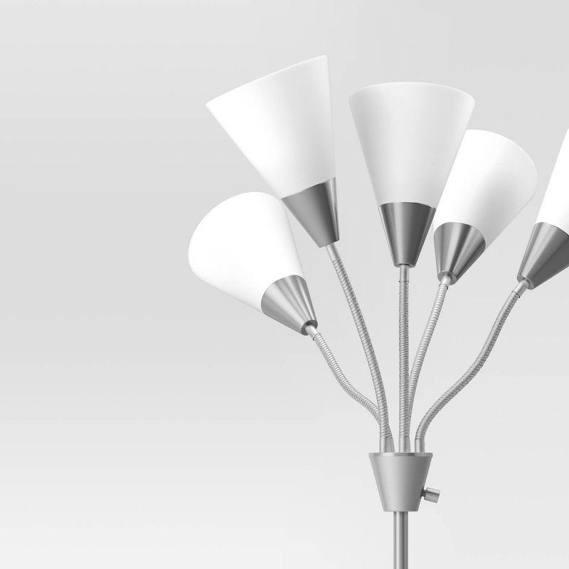 5-Head Floor Lamp White - Room Essentials™: Adjustable Multi-Head, Metal Body, ETL Listed