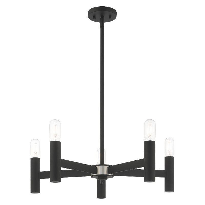 Livex Lighting Copenhagen 5 - Light Chandelier in  Black