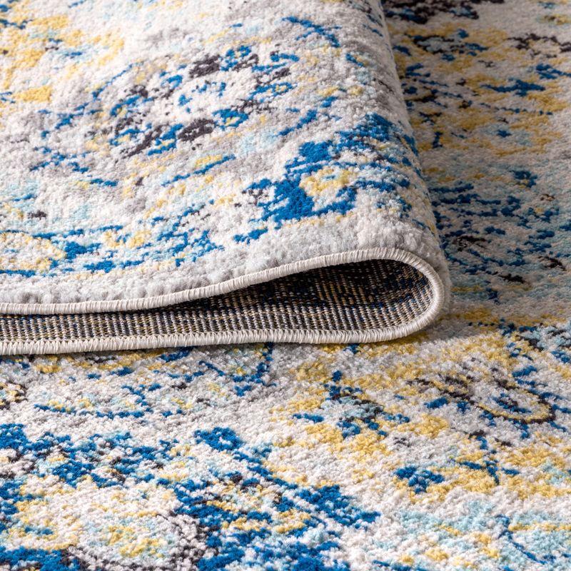 8'x10' Modern Persian Boho Vintage Trellis Area Rug, Blue/Multi - JONATHAN Y