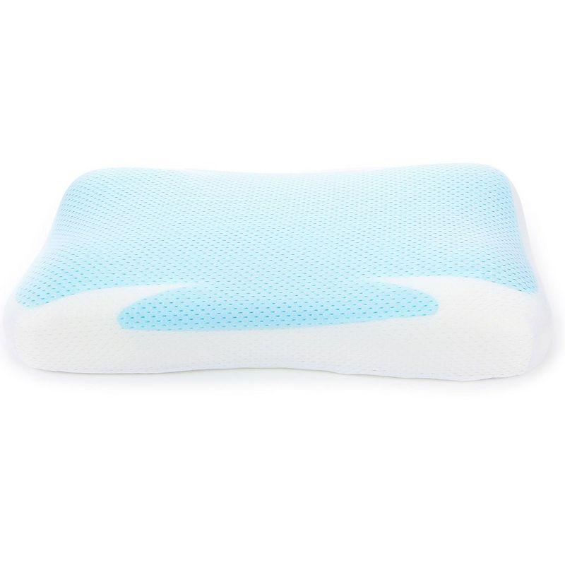 Cheer Collection Cooling Gel Memory Foam Pillow with Washable Cover - White