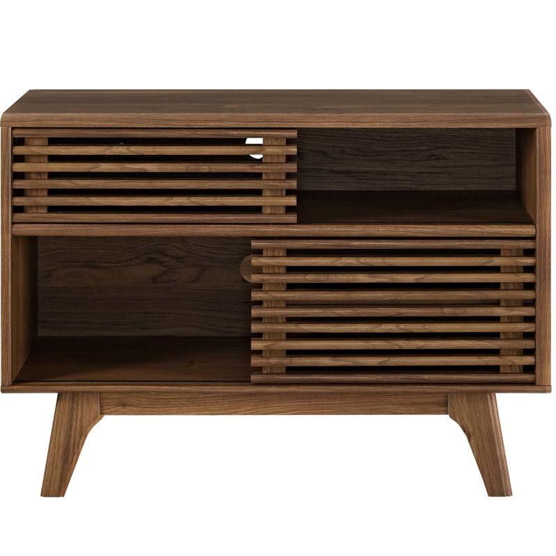 Modway Render 37.5'' Walnut Grain Console Table with Cabinet