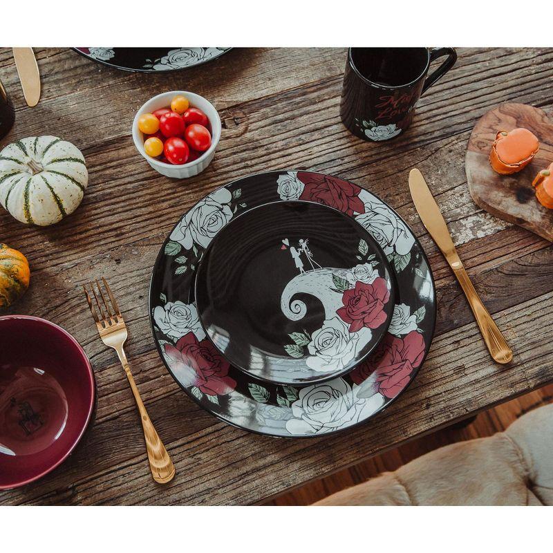 Nightmare Before Christmas Jack and Sally Ceramic Dinnerware Set