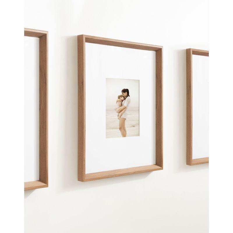 Kate & Laurel All Things Decor (Set of 3) 16"x20" Matted to 8"x10" Calter Modern Wall Picture Frames Brown: Gallery Wall Set