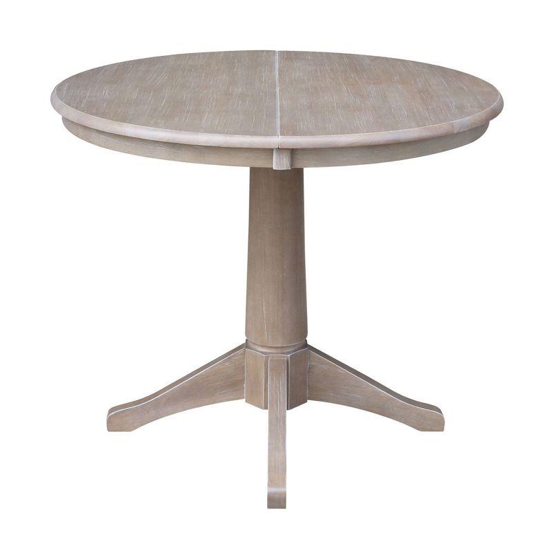 Cottage Charm 50.8" Round Wood Extendable Dining Table