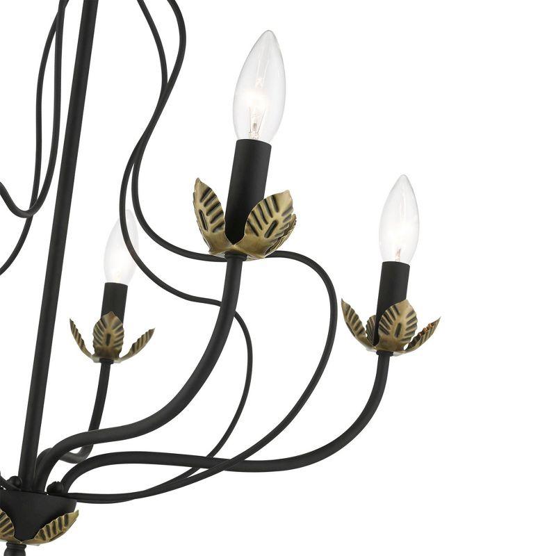 Livex Lighting Katarina 5 - Light Chandelier in  Black/Antique Brass