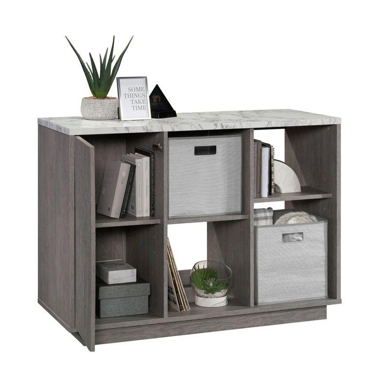 Ashen Oak Freestanding Storage Cabinet with Adjustable Shelving