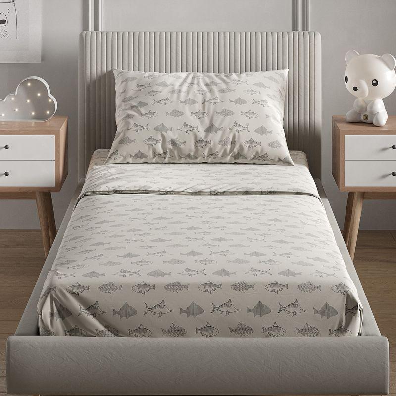 CGK Linens 4 Piece Kids Microfiber Sheet Set - Wrinkle Free - Cute, Cozy, Soft