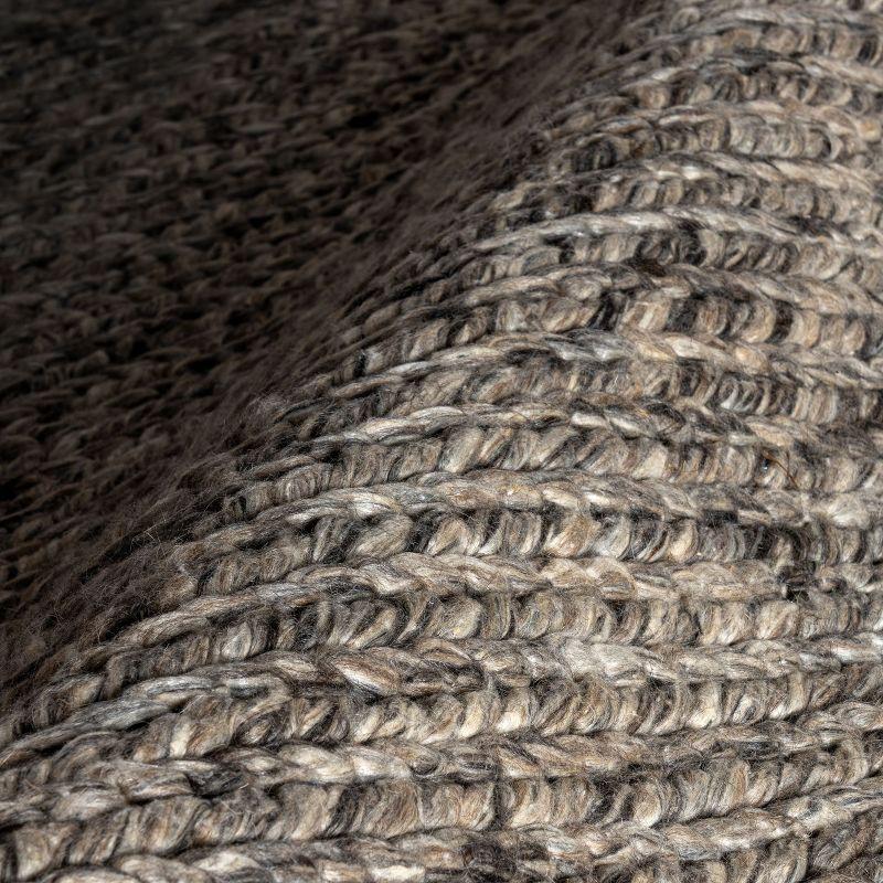 Nuloom Penelope Braided Wool Indoor Area Rug, 5' x 8', Grey
