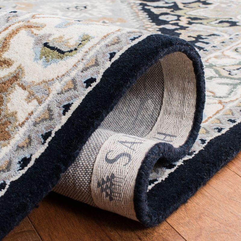 Heritage HG625 Handmade Area Rug - 5'x8' - Grey/Navy - Safavieh