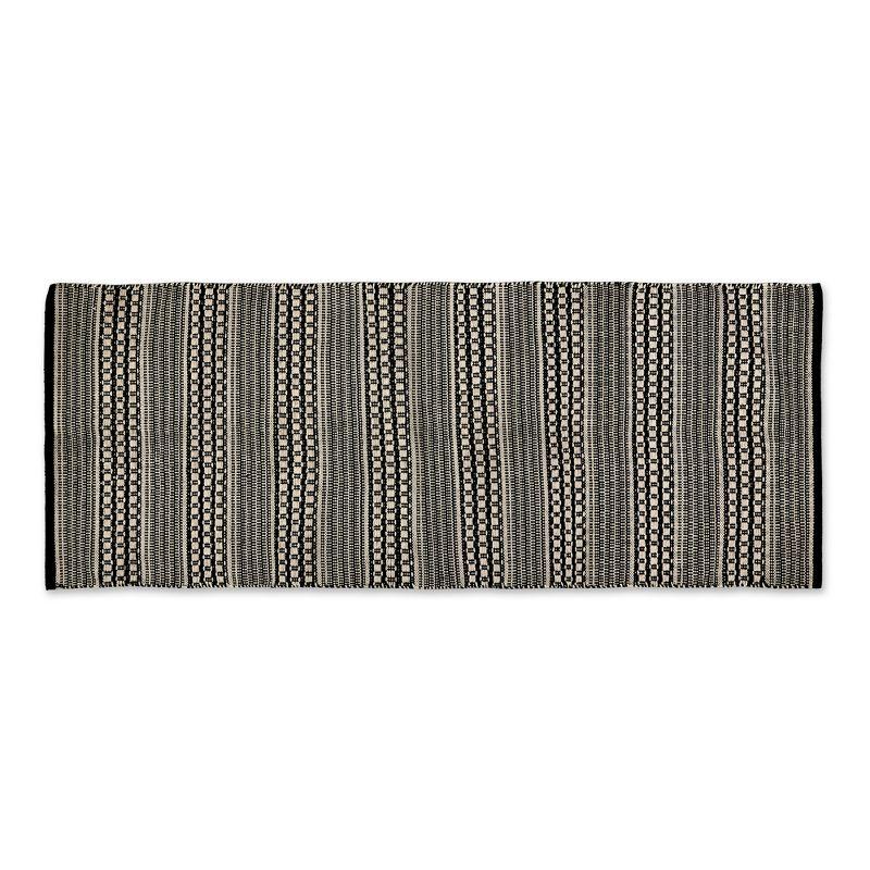 Design Imports Modern Dobby Stripe - Black - 2 Ft 6 In X 6 Ft