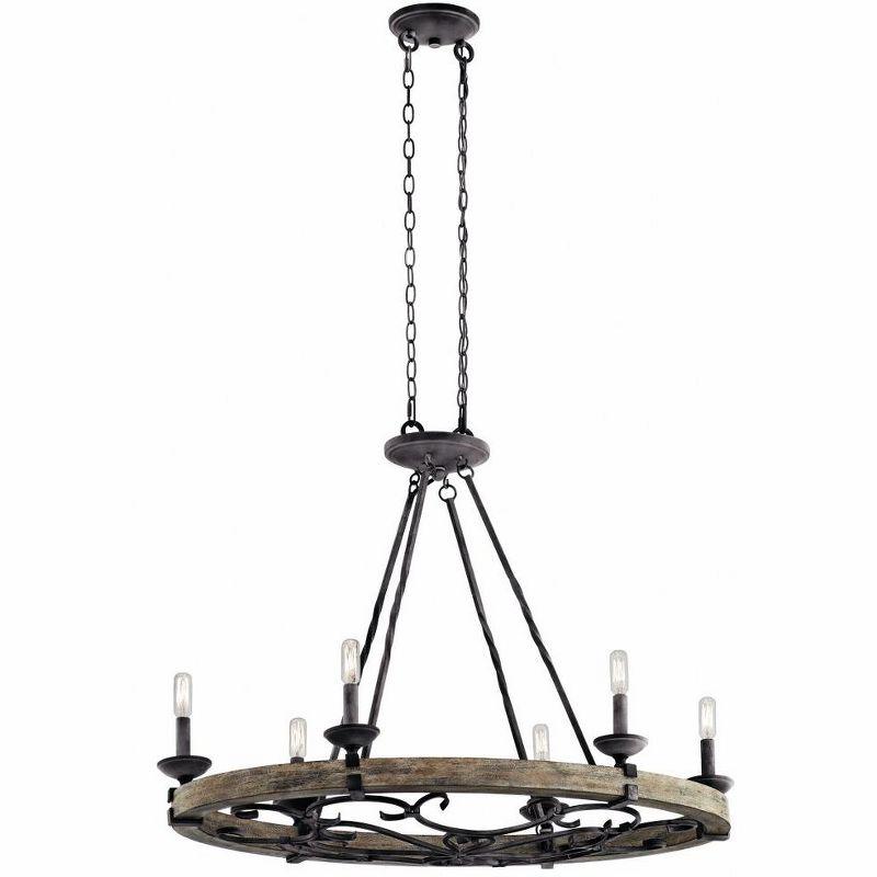 Taulbee 6 - Light Wagon Wheel Chandelier