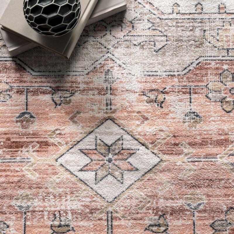 Nuloom Banks Vintage Pet Friendly Machine Washable Area Rug, 8' x 10', Beige