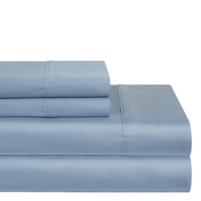 Dusty Blue Queen Cotton Deep Pocket Sheet Set