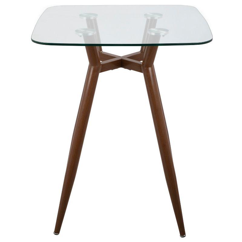 Clara Mid-Century Modern Square Counter Table Walnut - LumiSource