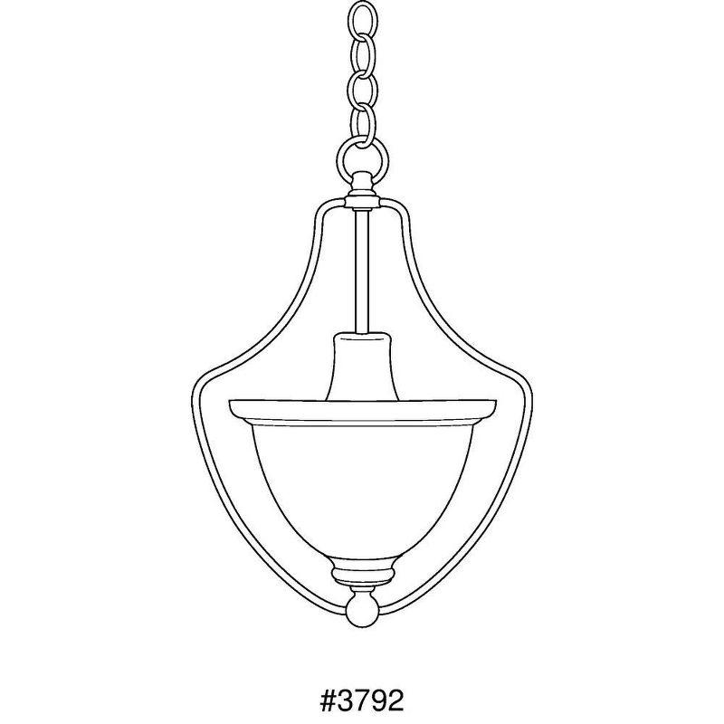 Progress Lighting, Madison Collection, 1-Light Foyer Pendant, Brushed Nickel, Etched Glass Shade