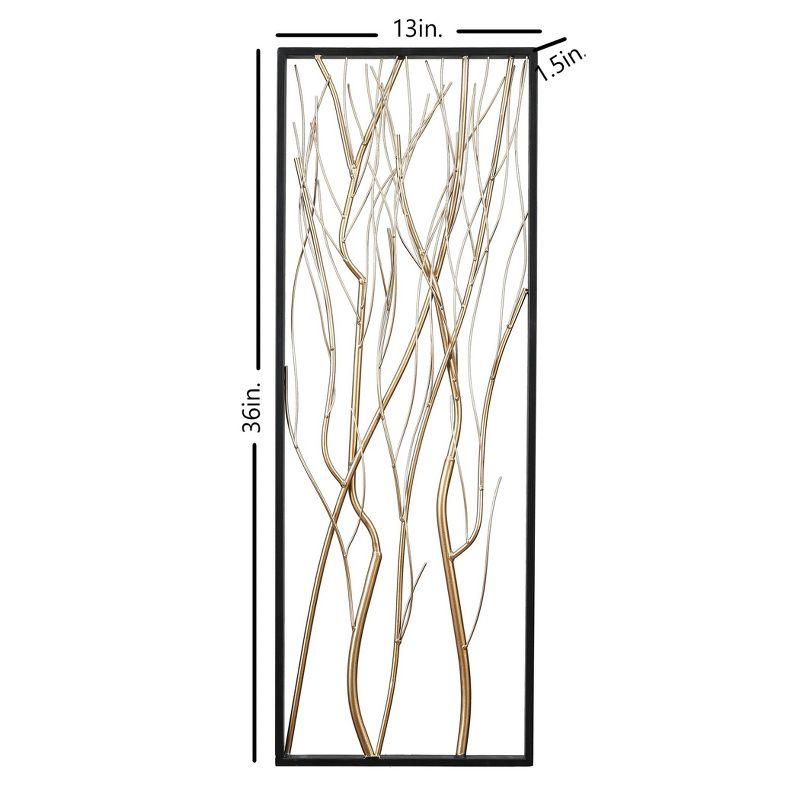 Gold Metal Branch Wall Decor Set