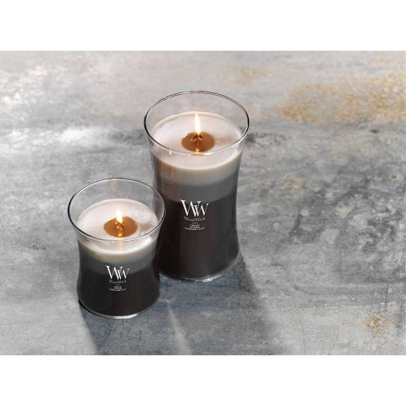21.5oz Large Hourglass Jar Candle Warm Woods Trilogy - WoodWick