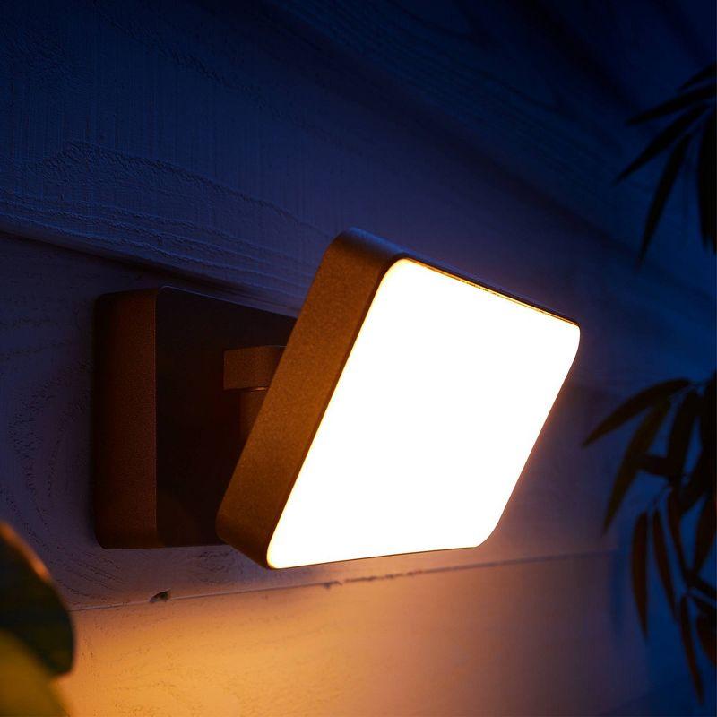 Philips Hue White Welcome LED Floodlight: Outdoor Wall Light, Automatic, 2300 Lumens, App-Controlled, All-Weather Design