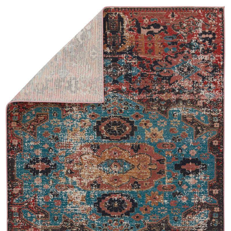 Presia Indoor/Outdoor Medallion Area Rug Red/Teal - Jaipur Living