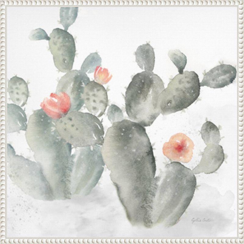 Amanti Art Cactus Garden Gray Blush III by Cynthia Coulter Framed Wall Art Print