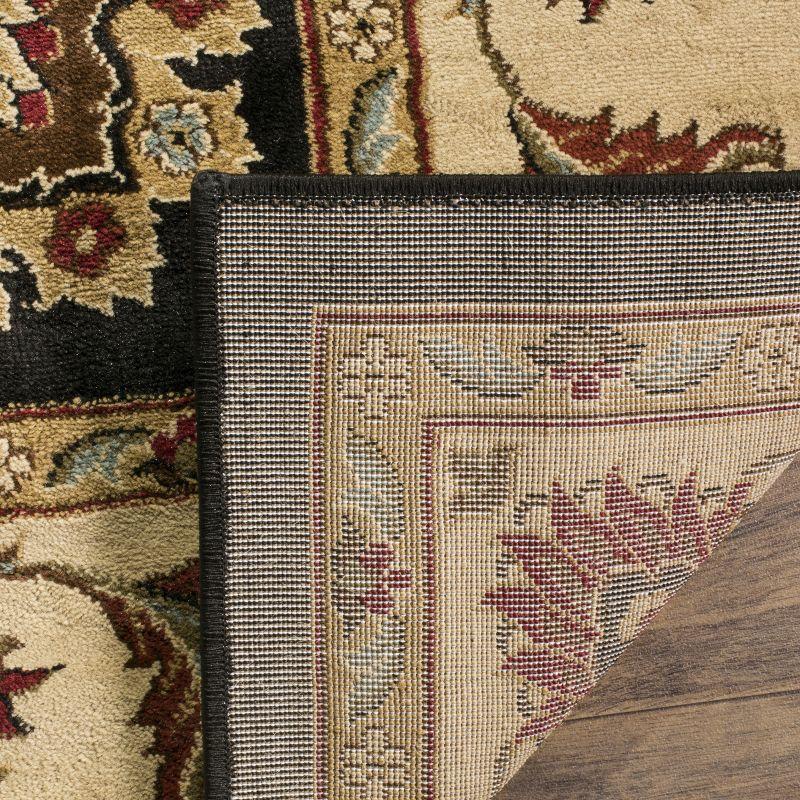 Lyndhurst LNH555 Power Loomed Area Rug - Black/Ivory - 5'3"x7'6" - Safavieh