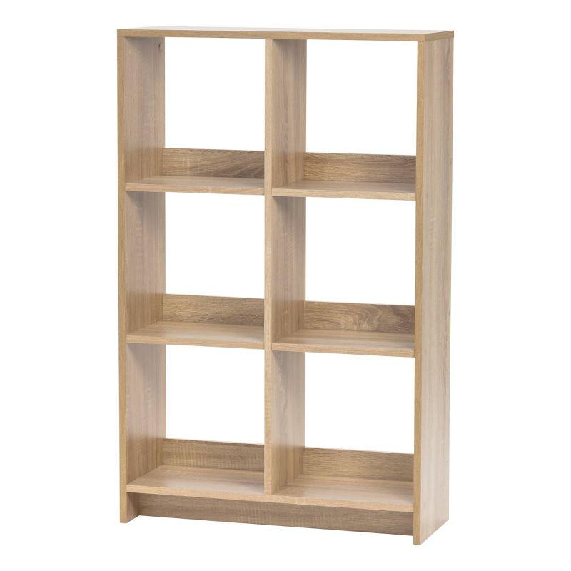 Adjustable 6-Cube Light Brown Organizer for Books and More