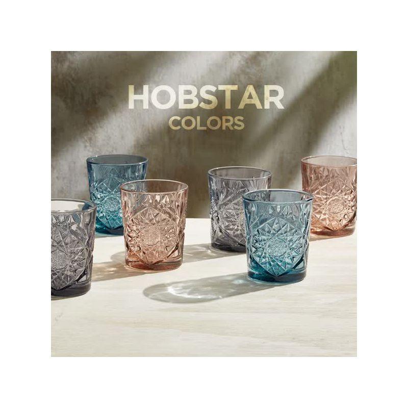 Libbey Hobstar Rose Double Old Fashioned Glasses, 12-Ounce (Set of 4)