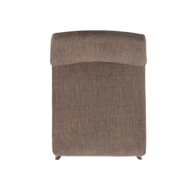 Picket House Furnishings Set of 2 Ronan Standard Height Side Chair Set Walnut: Upholstered, Contemporary Design, Rubberwood Frame
