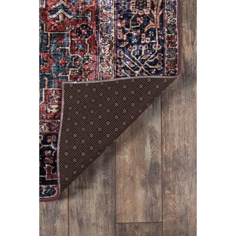 6'x9' Karachi Mila Area Rug Rust - Momeni: Bohemian Geometric Medium Pile, Indoor, Polyester, Machine Made